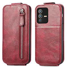 Handyhülle Hülle Flip Tasche Leder für Vivo V23 Pro 5G Rot