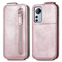 Handyhülle Hülle Flip Tasche Leder für Xiaomi Mi 12 5G Rosegold