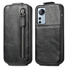 Handyhülle Hülle Flip Tasche Leder für Xiaomi Mi 12 5G Schwarz