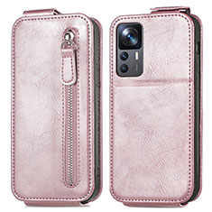 Handyhülle Hülle Flip Tasche Leder für Xiaomi Mi 12T 5G Rosegold