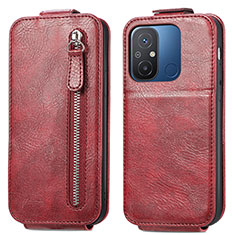 Handyhülle Hülle Flip Tasche Leder für Xiaomi Poco C55 Rot