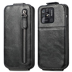 Handyhülle Hülle Flip Tasche Leder für Xiaomi Redmi 10 Power Schwarz