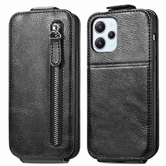 Handyhülle Hülle Flip Tasche Leder für Xiaomi Redmi 12 4G Schwarz