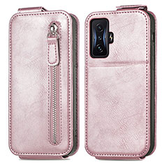 Handyhülle Hülle Flip Tasche Leder für Xiaomi Redmi K50 Gaming AMG F1 5G Rosegold