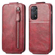 Handyhülle Hülle Flip Tasche Leder für Xiaomi Redmi Note 11 Pro 4G Rot