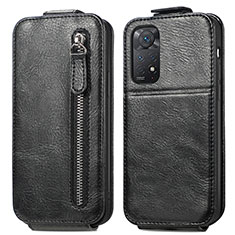 Handyhülle Hülle Flip Tasche Leder für Xiaomi Redmi Note 11 Pro 4G Schwarz