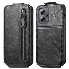Handyhülle Hülle Flip Tasche Leder für Xiaomi Redmi Note 11T Pro+ Plus 5G Schwarz