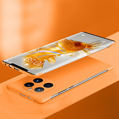 Handyhülle Hülle Hartschalen Kunststoff Rahmenlos Schutzhülle Tasche Matt für Huawei Mate 50 Pro Orange