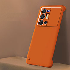 Handyhülle Hülle Hartschalen Kunststoff Rahmenlos Schutzhülle Tasche Matt für Vivo X70 Pro+ Plus 5G Orange