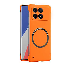 Handyhülle Hülle Hartschalen Kunststoff Rahmenlos Schutzhülle Tasche Matt mit Mag-Safe Magnetic Magnetisch für Xiaomi Redmi K70 5G Orange