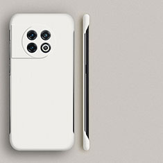 Handyhülle Hülle Hartschalen Kunststoff Rahmenlos Schutzhülle Tasche Matt P01 für OnePlus 11R 5G Weiß