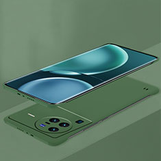 Handyhülle Hülle Hartschalen Kunststoff Rahmenlos Schutzhülle Tasche Matt P01 für Vivo X80 5G Nachtgrün