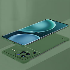 Handyhülle Hülle Hartschalen Kunststoff Rahmenlos Schutzhülle Tasche Matt P01 für Vivo X80 Pro 5G Nachtgrün