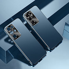 Handyhülle Hülle Hartschalen Kunststoff Schutzhülle Tasche Matt AT1 für Samsung Galaxy S22 Ultra 5G Blau