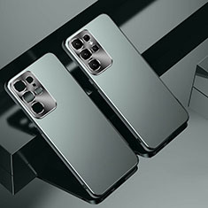 Handyhülle Hülle Hartschalen Kunststoff Schutzhülle Tasche Matt AT1 für Samsung Galaxy S23 Ultra 5G Grau