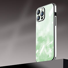 Handyhülle Hülle Hartschalen Kunststoff Schutzhülle Tasche Matt Farbverlauf AT1 für Apple iPhone 13 Pro Grün