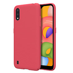 Handyhülle Hülle Hartschalen Kunststoff Schutzhülle Tasche Matt für Samsung Galaxy A01 SM-A015 Rot