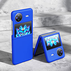 Handyhülle Hülle Hartschalen Kunststoff Schutzhülle Tasche Matt für Vivo X Flip 5G Blau