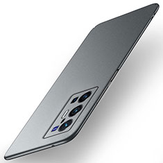 Handyhülle Hülle Hartschalen Kunststoff Schutzhülle Tasche Matt für Vivo X70 Pro+ Plus 5G Grau