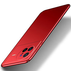 Handyhülle Hülle Hartschalen Kunststoff Schutzhülle Tasche Matt für Vivo X80 5G Rot