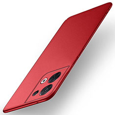 Handyhülle Hülle Hartschalen Kunststoff Schutzhülle Tasche Matt für Xiaomi Redmi Note 13 5G Rot