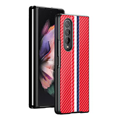 Handyhülle Hülle Hartschalen Kunststoff Schutzhülle Tasche Matt H01 für Samsung Galaxy Z Fold3 5G Rot