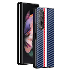 Handyhülle Hülle Hartschalen Kunststoff Schutzhülle Tasche Matt H01 für Samsung Galaxy Z Fold4 5G Blau