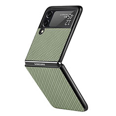 Handyhülle Hülle Hartschalen Kunststoff Schutzhülle Tasche Matt H05 für Samsung Galaxy Z Flip3 5G Grün