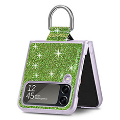Handyhülle Hülle Hartschalen Kunststoff Schutzhülle Tasche Matt L01 für Samsung Galaxy Z Flip4 5G Grün