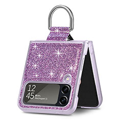 Handyhülle Hülle Hartschalen Kunststoff Schutzhülle Tasche Matt L01 für Samsung Galaxy Z Flip4 5G Violett