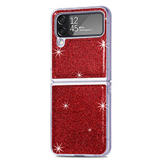 Handyhülle Hülle Hartschalen Kunststoff Schutzhülle Tasche Matt L02 für Samsung Galaxy Z Flip4 5G Rot