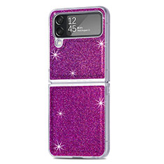 Handyhülle Hülle Hartschalen Kunststoff Schutzhülle Tasche Matt L02 für Samsung Galaxy Z Flip4 5G Violett