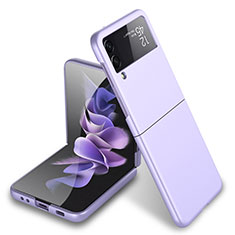 Handyhülle Hülle Hartschalen Kunststoff Schutzhülle Tasche Matt L03 für Samsung Galaxy Z Flip3 5G Lavendel Grau