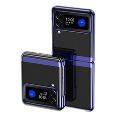 Handyhülle Hülle Hartschalen Kunststoff Schutzhülle Tasche Matt L07 für Samsung Galaxy Z Flip3 5G Blau
