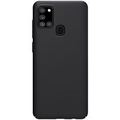 Handyhülle Hülle Hartschalen Kunststoff Schutzhülle Tasche Matt M01 für Samsung Galaxy A21s Schwarz