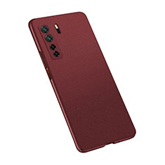 Handyhülle Hülle Hartschalen Kunststoff Schutzhülle Tasche Matt M02 für Huawei Nova 7 SE 5G Fuchsie