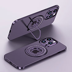 Handyhülle Hülle Hartschalen Kunststoff Schutzhülle Tasche Matt mit Mag-Safe Magnetic Magnetisch für Apple iPhone 13 Pro Max Violett