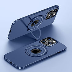 Handyhülle Hülle Hartschalen Kunststoff Schutzhülle Tasche Matt mit Mag-Safe Magnetic Magnetisch für Apple iPhone 15 Pro Max Blau