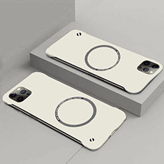 Handyhülle Hülle Hartschalen Kunststoff Schutzhülle Tasche Matt mit Mag-Safe Magnetic Magnetisch für Apple iPhone 15 Weiß