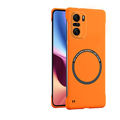 Handyhülle Hülle Hartschalen Kunststoff Schutzhülle Tasche Matt mit Mag-Safe Magnetic Magnetisch für Xiaomi Redmi K40 Pro 5G Orange