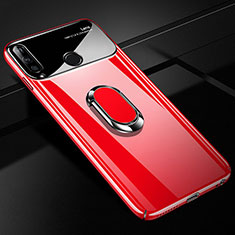 Handyhülle Hülle Hartschalen Kunststoff Schutzhülle Tasche Matt mit Magnetisch Fingerring Ständer A01 für Huawei Enjoy 10 Plus Rot