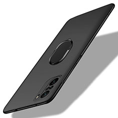 Handyhülle Hülle Hartschalen Kunststoff Schutzhülle Tasche Matt mit Magnetisch Fingerring Ständer für Xiaomi Mi 11i 5G Schwarz