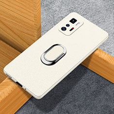 Handyhülle Hülle Hartschalen Kunststoff Schutzhülle Tasche Matt mit Magnetisch Fingerring Ständer für Xiaomi Poco X3 GT 5G Weiß