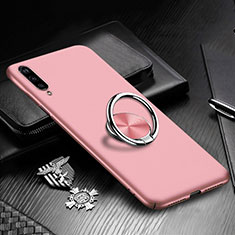 Handyhülle Hülle Hartschalen Kunststoff Schutzhülle Tasche Matt mit Magnetisch Fingerring Ständer P01 für Xiaomi Mi A3 Rosegold