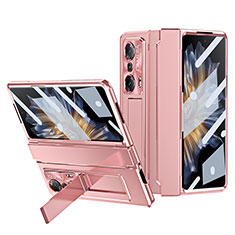 Handyhülle Hülle Hartschalen Kunststoff Schutzhülle Tasche Matt mit Ständer ZL2 für Huawei Honor Magic Vs 5G Rosegold