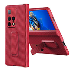 Handyhülle Hülle Hartschalen Kunststoff Schutzhülle Tasche Matt mit Ständer ZL6 für Huawei Mate X2 Rot