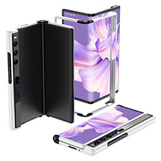 Handyhülle Hülle Hartschalen Kunststoff Schutzhülle Tasche Matt P01 für Huawei Mate Xs 2 Silber