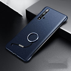 Handyhülle Hülle Hartschalen Kunststoff Schutzhülle Tasche Matt P01 für Huawei Nova 5 Blau