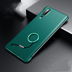 Handyhülle Hülle Hartschalen Kunststoff Schutzhülle Tasche Matt P01 für Huawei P20 Cyan