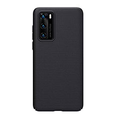 Handyhülle Hülle Hartschalen Kunststoff Schutzhülle Tasche Matt P01 für Huawei P40 Schwarz